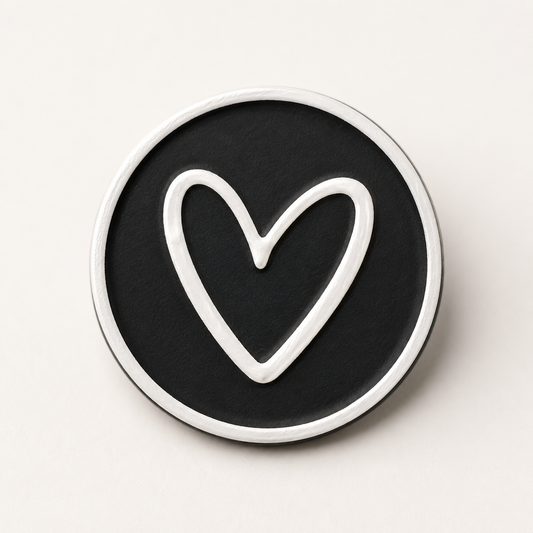 Corazón · Negro y blanco · Signature