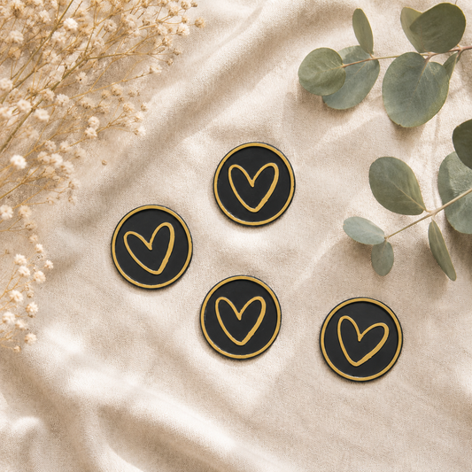 Corazón · Negro y dorado · Signature