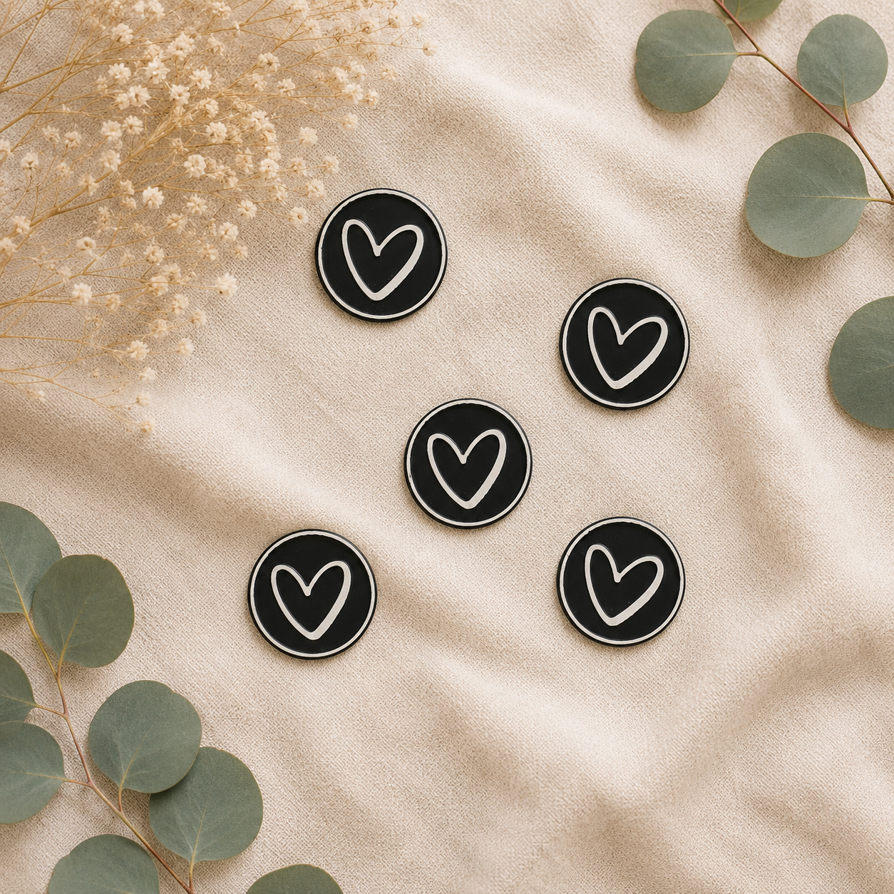 Corazón · Negro y blanco · Signature