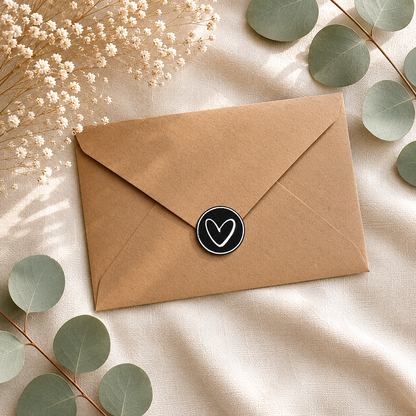 Corazón · Negro y blanco · Signature